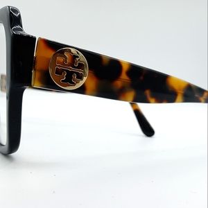 Tori Burch Clear toutoise shell glasses